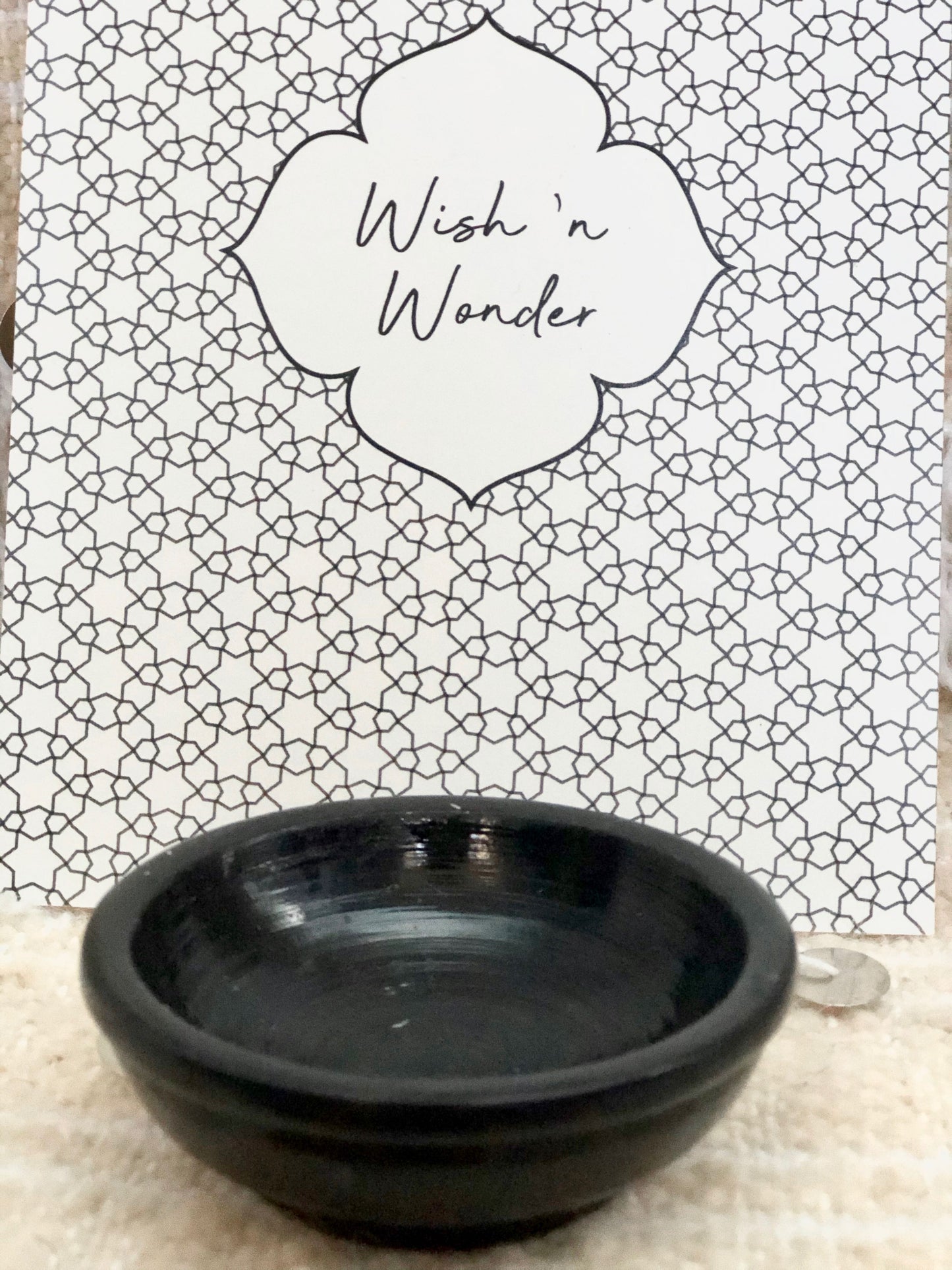 Soapstone smoking bowl, black - small