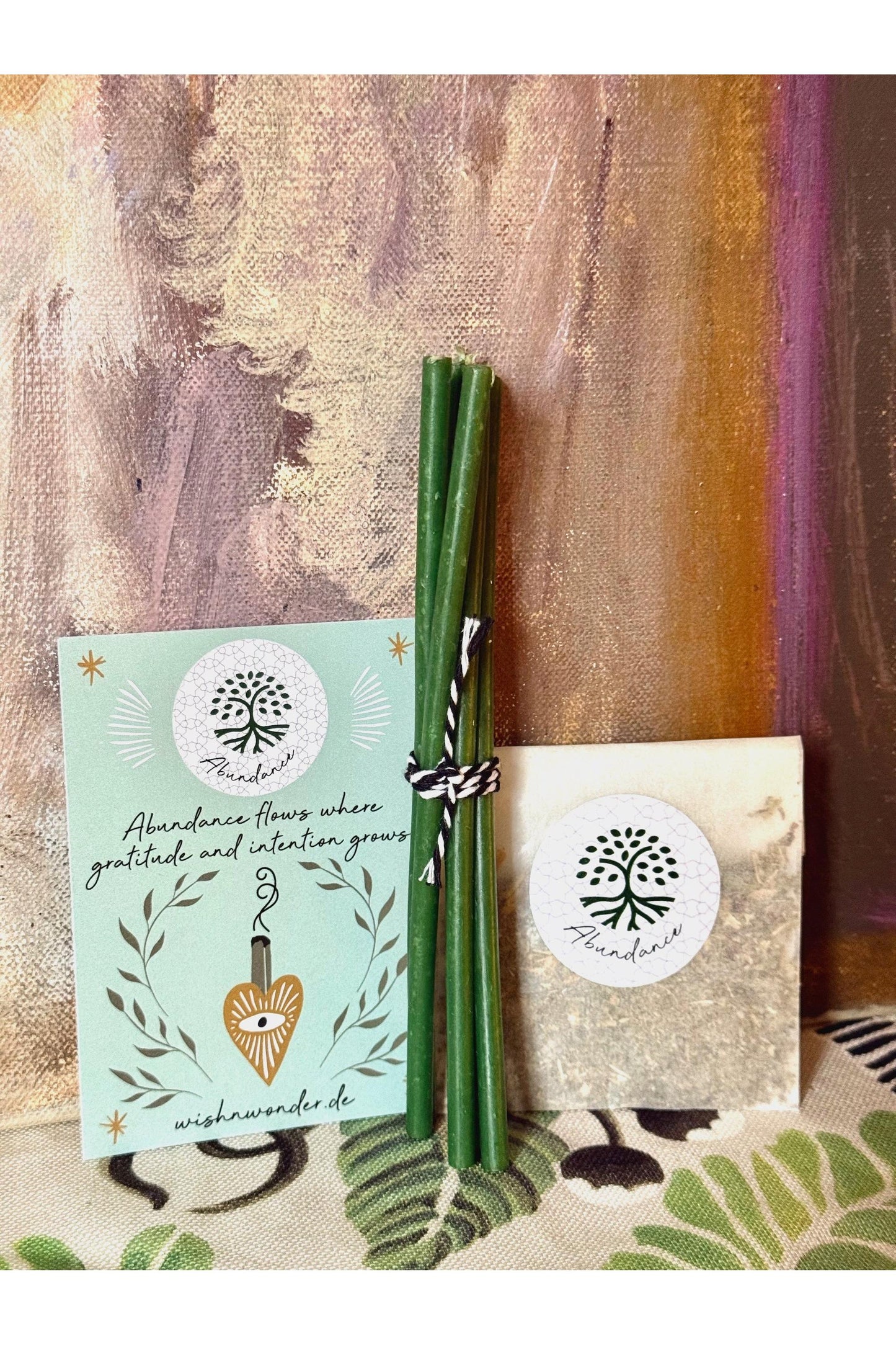 ABUNDANCE - Green Candles